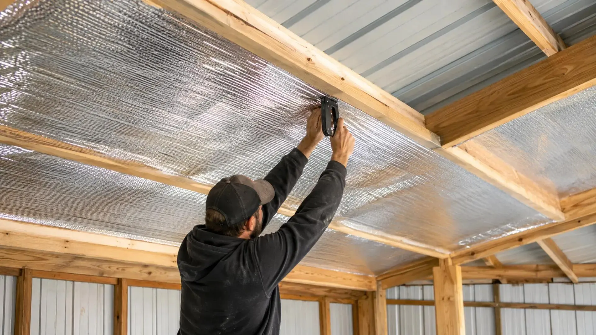 Mút xốp OPP bạc lót mái tôn cách nhiệt